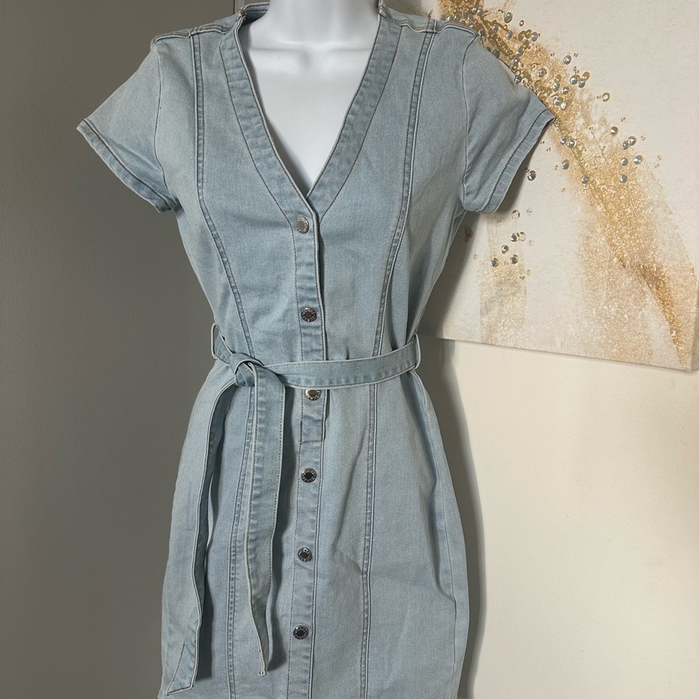 SOLD Denim Button-Down Dress